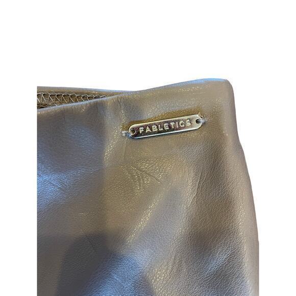 NWT Fabletics Vegan Leather Pull on Leggings in Willow‎ Bark Medium - Picture 8 of 15